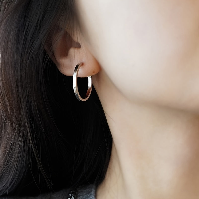 Stylish Twisted Hoop Earrings 14K Gold Plated Big Circle Earrings