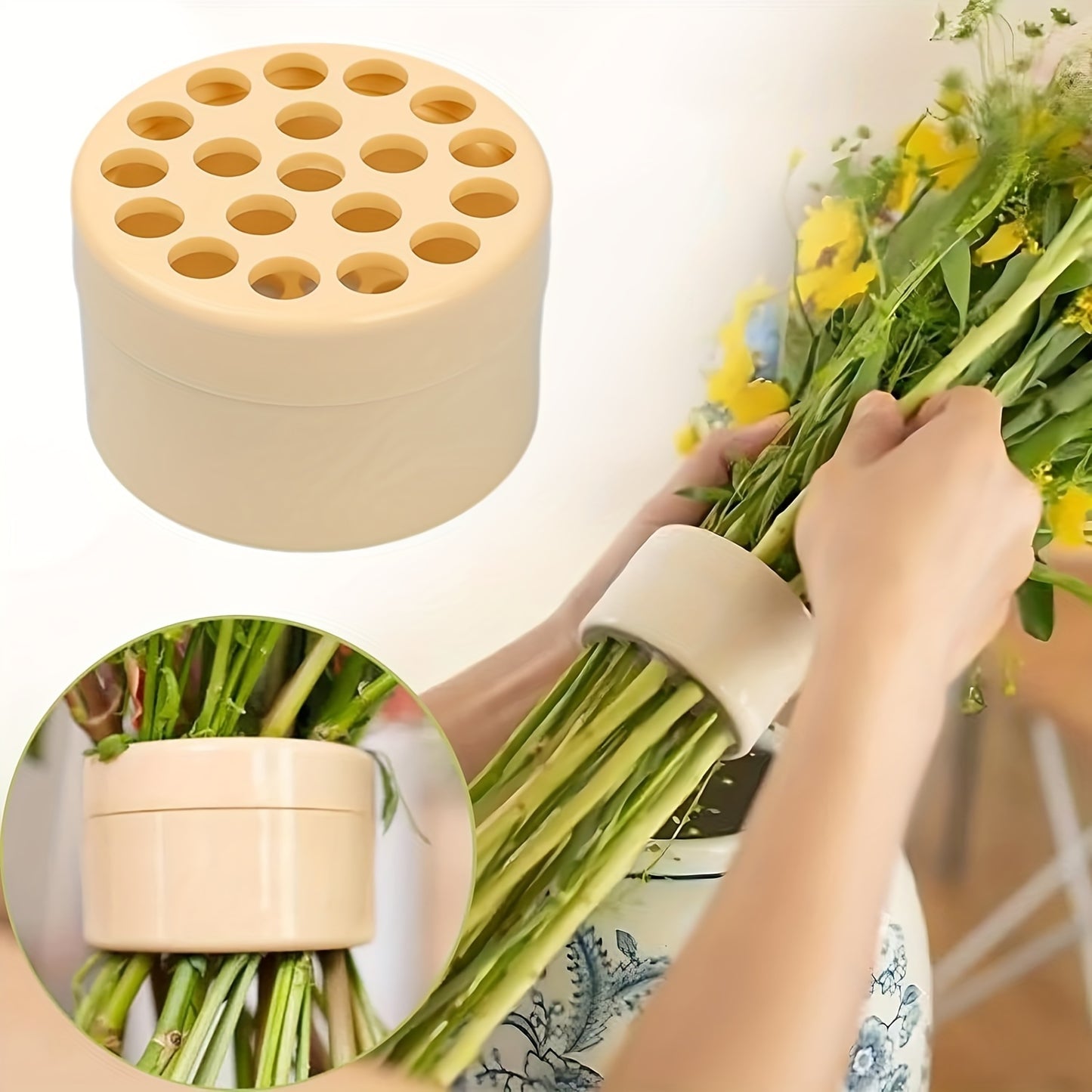 2pcs (L+S) Transparent Flower Arranger Spiral Ikebana Stem Holde Spiral Flower Arrangement Stem Holder
