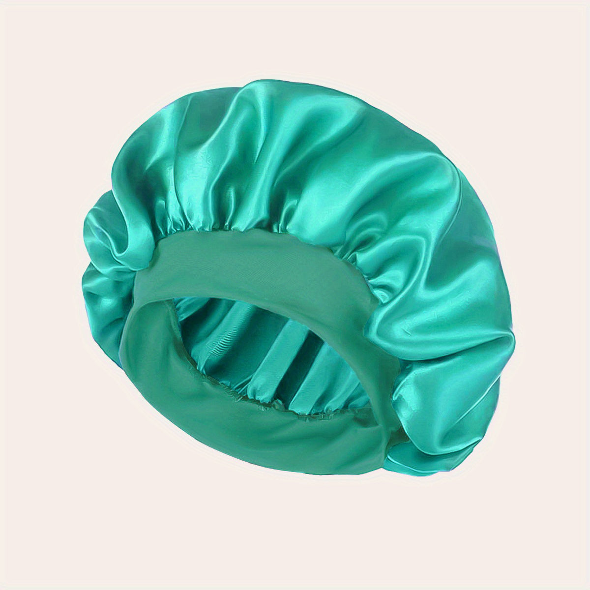 2023 New Women'S Fashion Hair Bonnet - Wide Brim Elastic Sleep Cap for Curly Straight Hair, Pink Fluffy Polyester Bath Hat with Ruffled Edges, Oil-Free Dry Hair Cover for Sleep & Relaxation, Hair Bonnet for Sleeping, Comforta