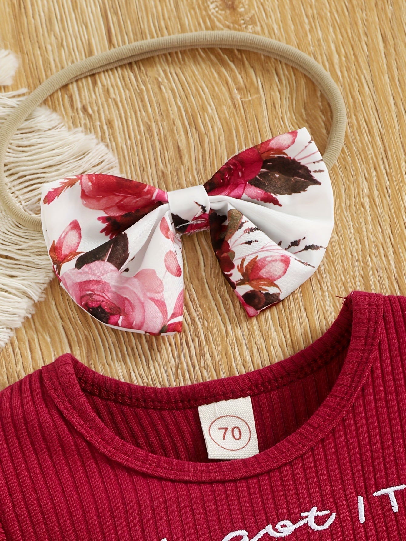 Baby Girls Spring Summer New Floral Skirt Swing Short Sleeve Romper Puffer Coat + Bow Headband Set, Suitable For Outdoor Wear