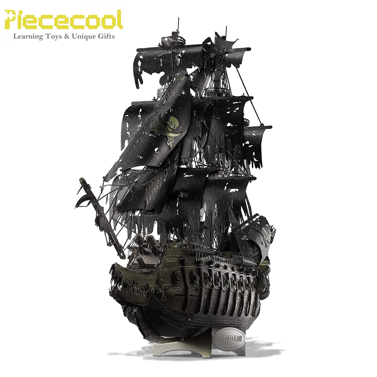 Piececool Metal 3D Puzzles for Adults, Flying Dutchman Pirate Ship Model Kits, 3D Watercraft Model Building Kit, DIY Craft Kits Difficult 3D Puzzles for Family Time, Great Birthday Gifts