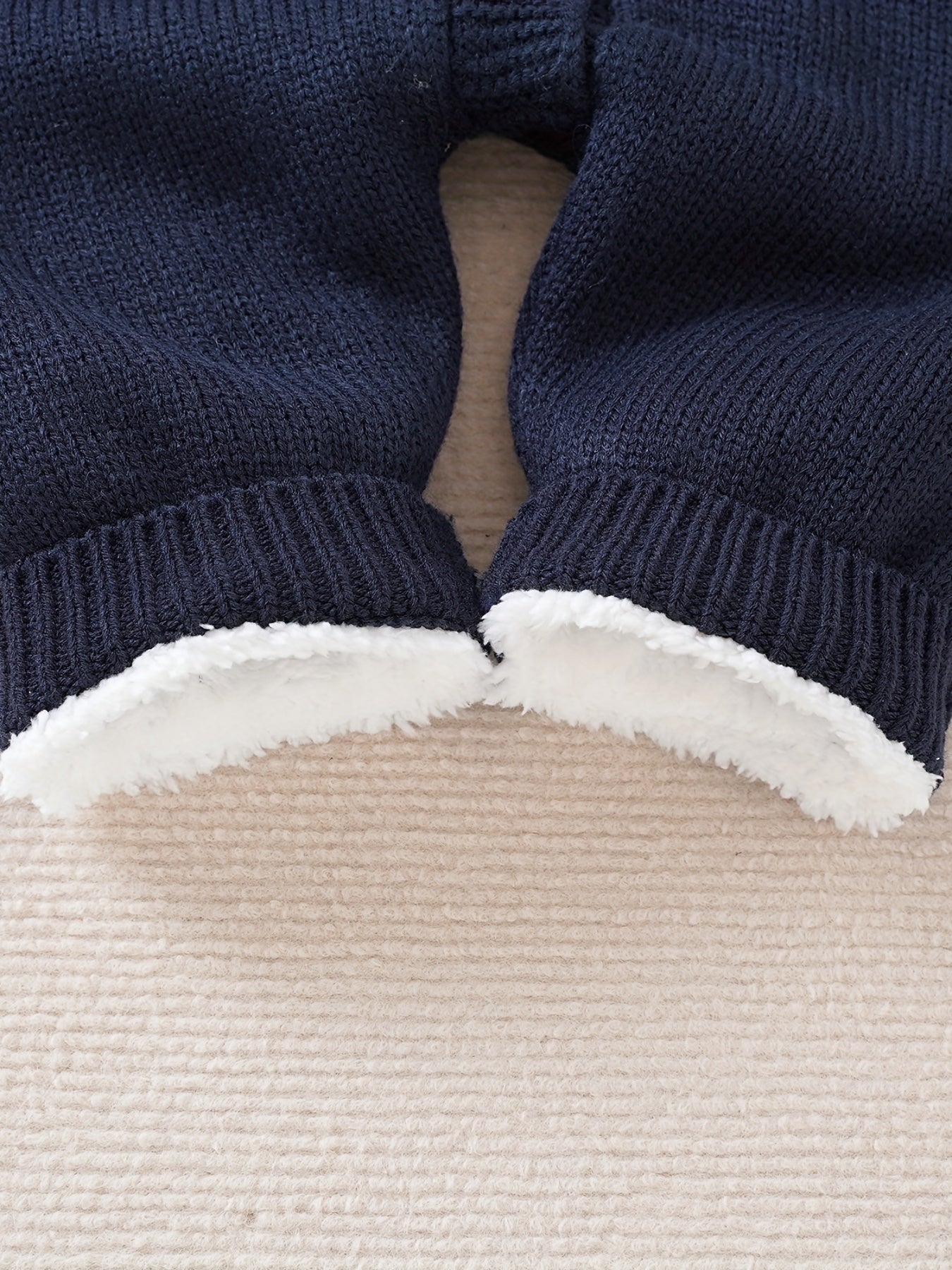 [Knit | Jumpsuit] Long Sleeve Hooded Newborn Boys And Girls Knitted Jumpsuit With Pants