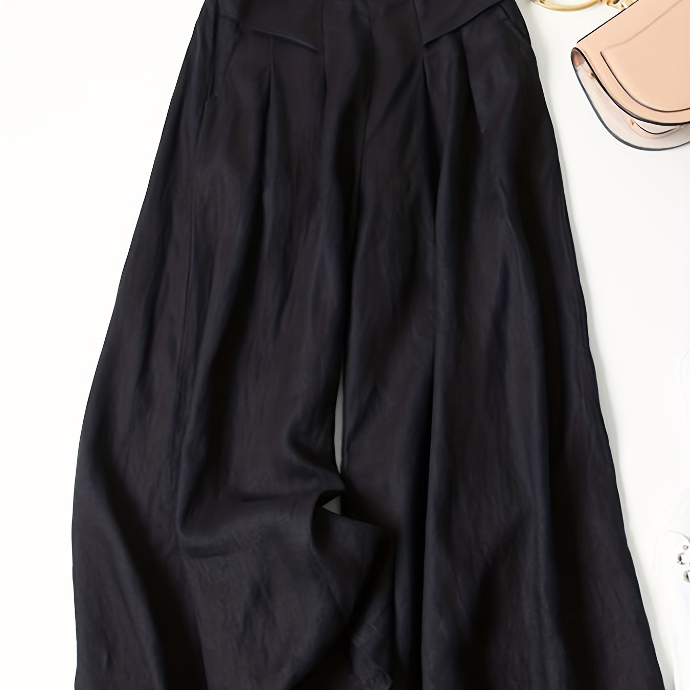 Linen Wide-Leg Ankle Pants, Breathable Thin Loose Linen Skirt Pants, Ethnic Style Vintage Trousers
