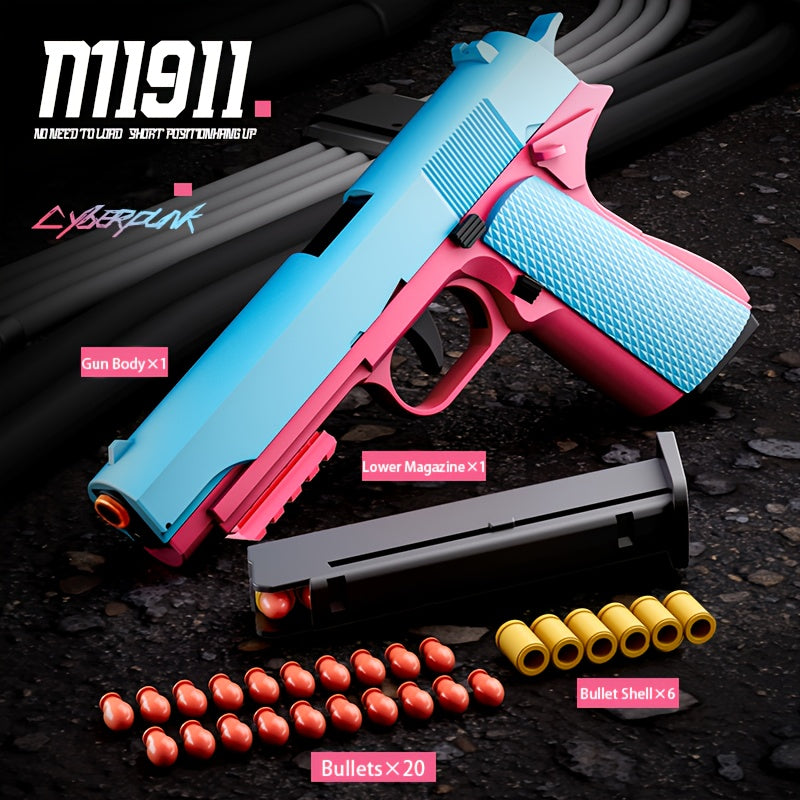 New Style Toy Gun Soft Clip Pistol [Upgradeable Continuous Shot] Short Bit Suspension Mode Clip And Pull Back Action, Toy Foam Blaster, Educational Toys Models Halloween Christmas Gift