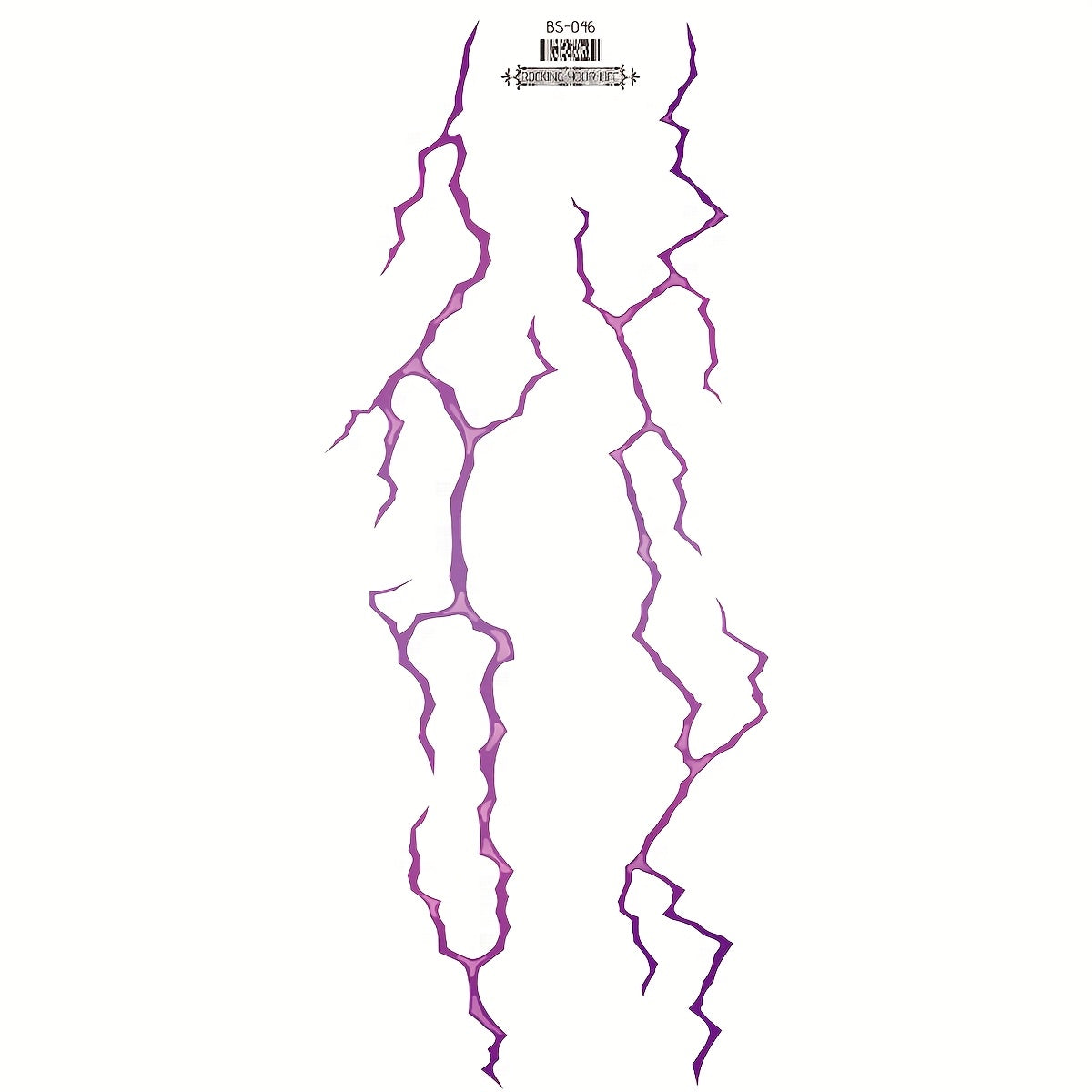 Purple Fake Vein Bloodline Pattern Tattoo Sticker for Daily Party and Festival Decoration, Large Flower Arm Chest Back Body Temporary Waterproof Tattoo Decal - 1 Pack