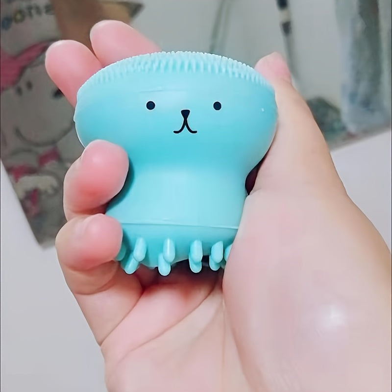 [Mini Octopus Deep Clean Brush] Exfoliating Facial Cleaning Scrubber Brush, Octopus Shape Silicone Miniature Face Deep Clean Tool, Face Massage Scrub Brush, Manual Face Washing, Fit For Daily Skin Care
