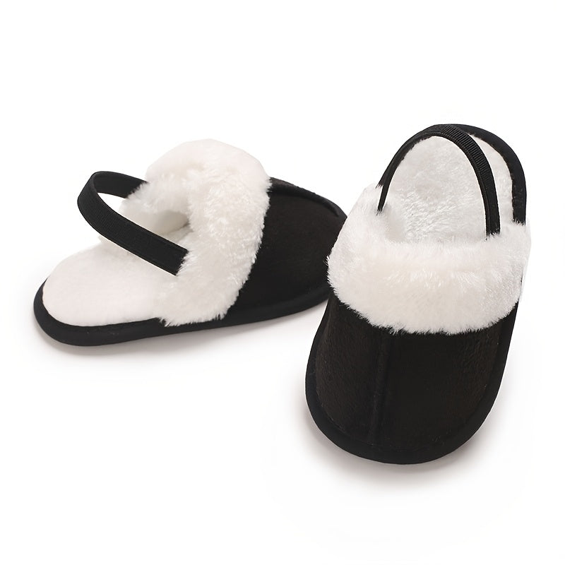 Cozy Plush Baby Girl Slippers - Soft, Non-Slip Sole for Indoor Comfort | Cute & Warm for 0-1 Year Olds | Perfect for Spring/Fall, Leisure Style, Spring/Autumn