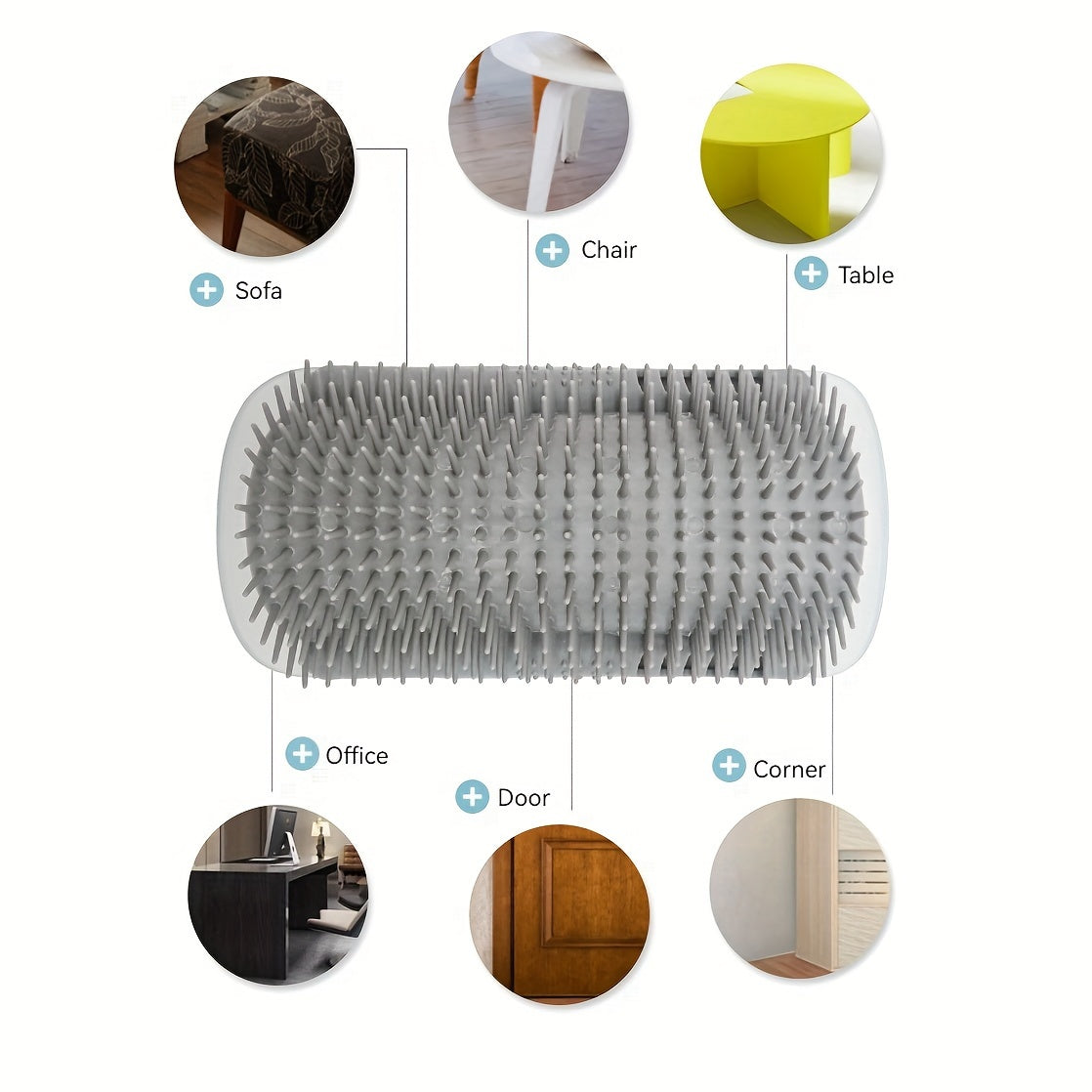Lint Roller Cat Scratcher, Scratcher Toy Cat Wall Corner Scratching Massager With Comb For Pet Hair Removal, Massage