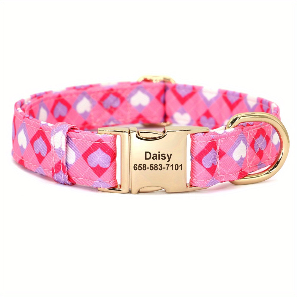 Adorable Personalized Dog Collar - Vibrant Flower & Bee Design - Custom Printed for Small & Large Pups, Durable and Adjustable, Perfect Stylish Accessory with a Personal Touch