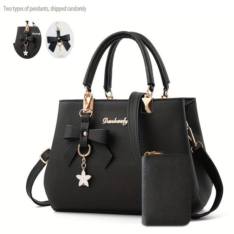 Fashionable Women'S Handbag | Trendy Crossbody Design with Coin Purse, Elegant Style, Adjustable Strap, Zipper Closure, Solid Color