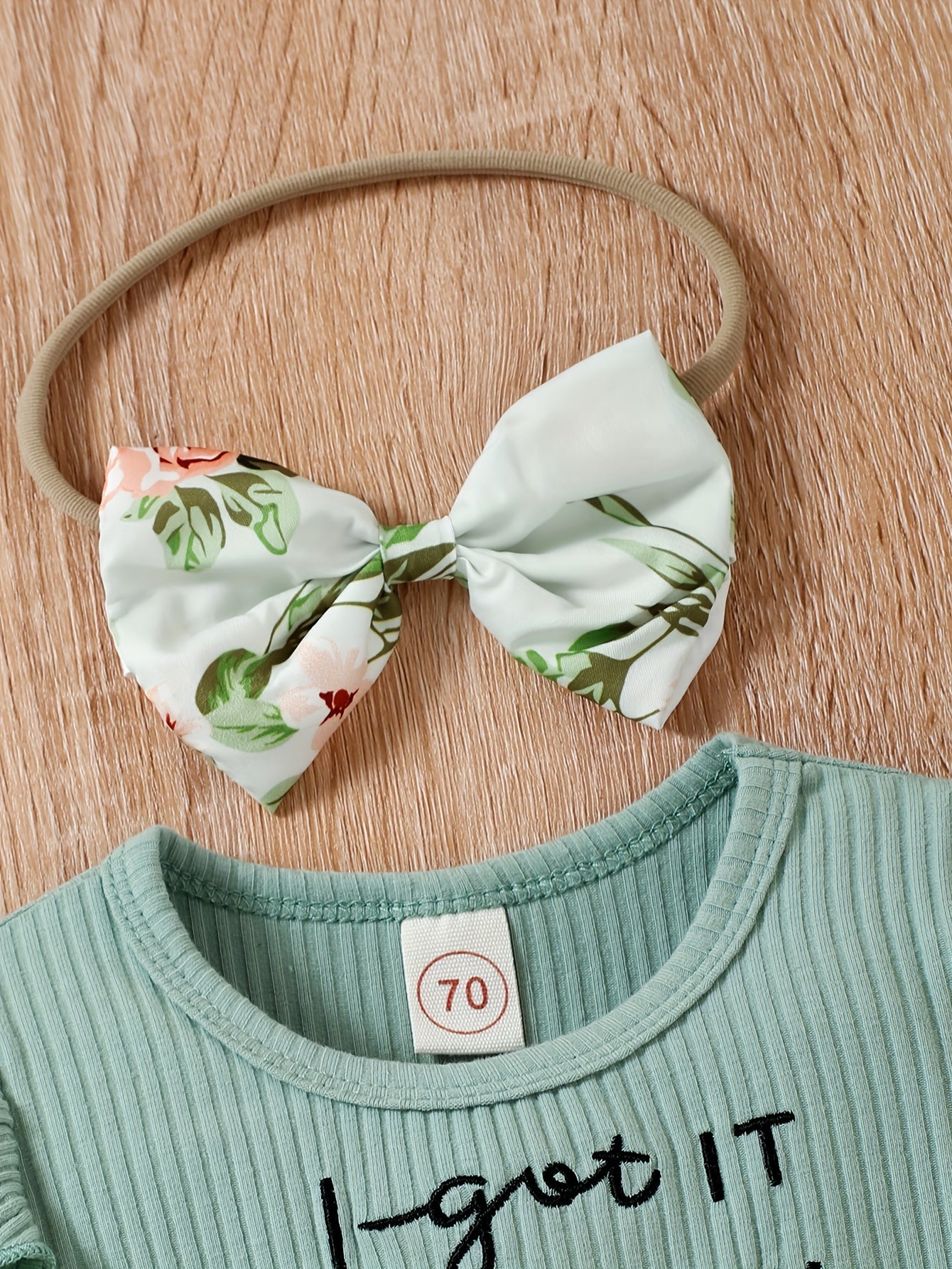 Baby Girls Spring Summer New Floral Skirt Swing Short Sleeve Romper Puffer Coat + Bow Headband Set, Suitable For Outdoor Wear