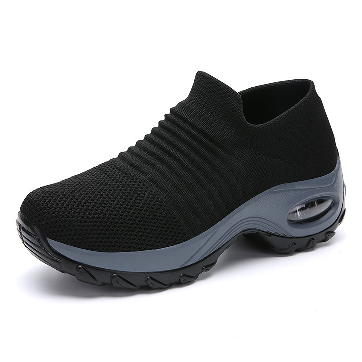 Women's Casual Sneakers - Geometric Pattern, Fabric Upper with PU Sole - Summer Footwear | Breathable & Lightweight | Pull On Low Top Design