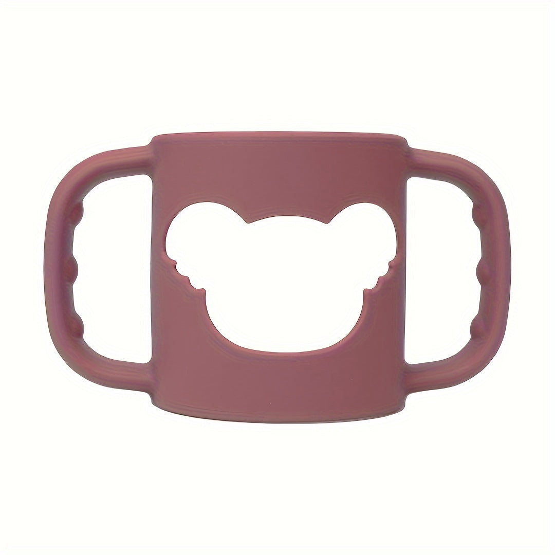 [Silicone Baby Handle] Soft Elastic Silicone Baby Bottle Handle With Cartoon Pattern | Daily Use Baby Bottle Accessories | Suitable For Most Neck Bottles