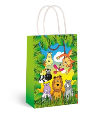 Jungle Paper Party Bag with Handles (16 x 22 x 8c 8cm) x 24