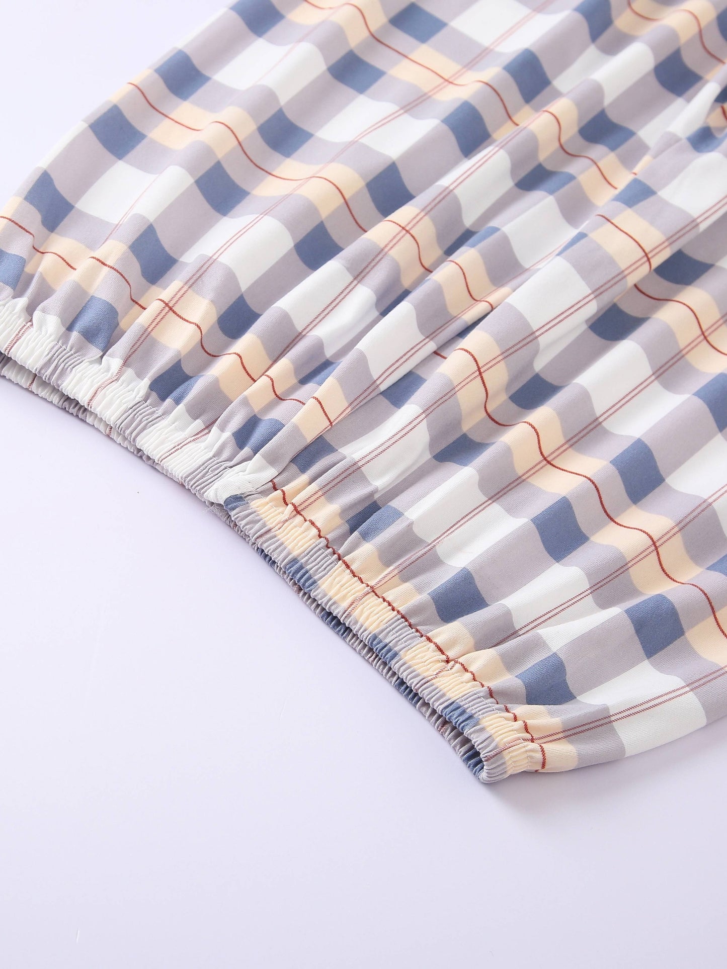 Comfortable Plaid Long Sleeve Pajama Set, Spring and Autumn Casual Home Wear Set, Casual Long Sleeve Pajama Set