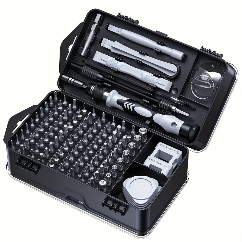 VVIA 115pcs Cell phone kit Precision Screwdriver Repair Tool Kit, Multi-function Electronic Screwdriver Set, Watch Mobile Phone Disassembly Repair Screwdriver Tools(Black)