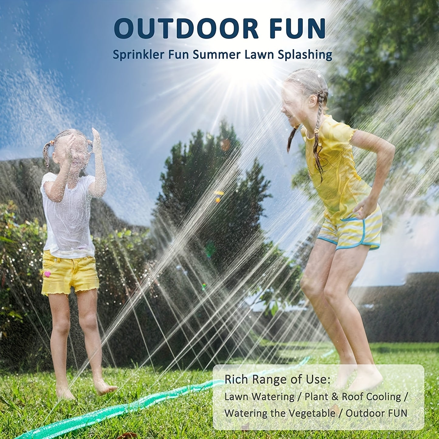 Versatile Sprinkler & Soaker Garden Hose – 70% Water Savings, Lightweight & Flexible, Ideal for Lawns, Flower Beds & Narrow Spaces, Green, Durable PVC Material, Plant Conservation|Dualfunction Hose|Lightweight Sprinkler, Sp