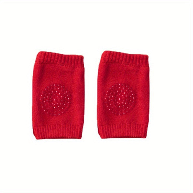 2pcs 5 colors Soft Elastic Knee and Elbow Brace Pads for Babies and Toddlers - Anti-Slip Crawling Safety Protector and Leg Cushion, Christmas, Halloween, Thanksgiving Day Gift