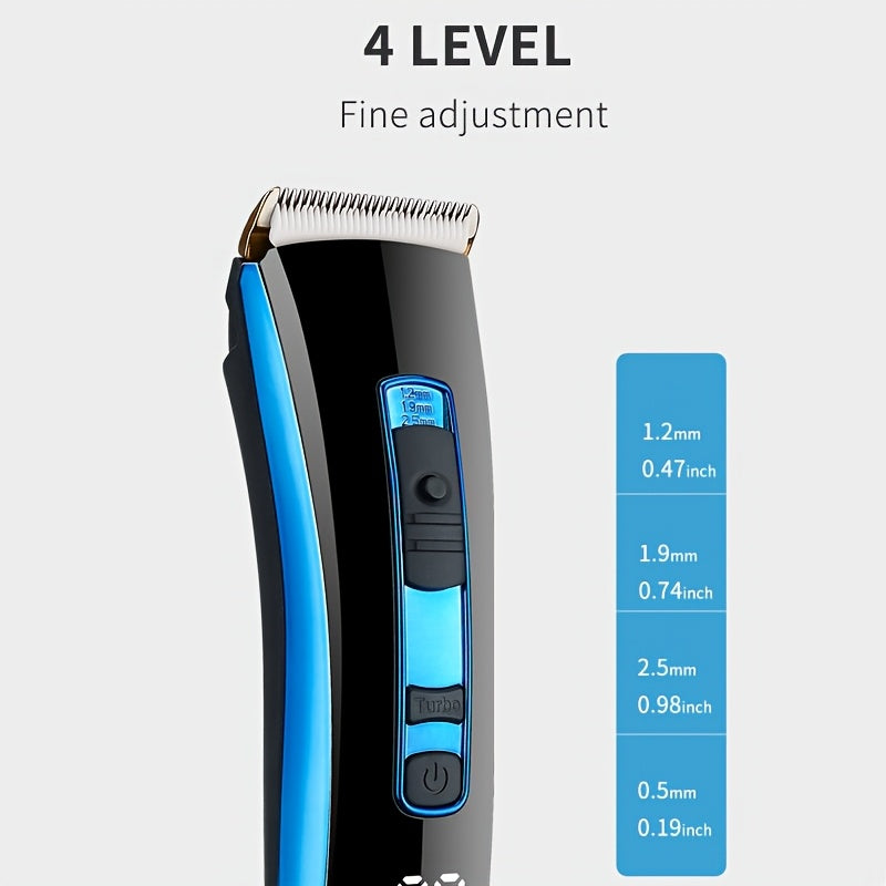 Rechargeable Professional Hair Clippers for Men - Includes LED Display and Grooming Kit - Perfect Father's Day Gift
