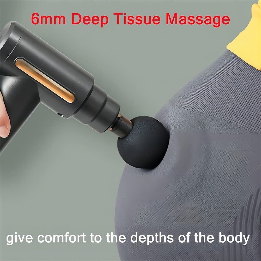 1pc Muscle Massage Gun, Handheld Muscle Massager, Type-C Rechargeable Handheld Entry Level Massager For Neck & Back