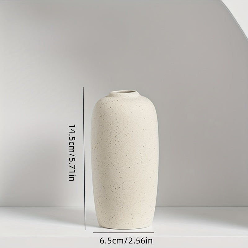 1pc Distinctive Rustic Ceramic Vase - Ideal Farmhouse Accent for Elevating Living Rooms, Mantels, Shelves & Entryways with Timeless Charm