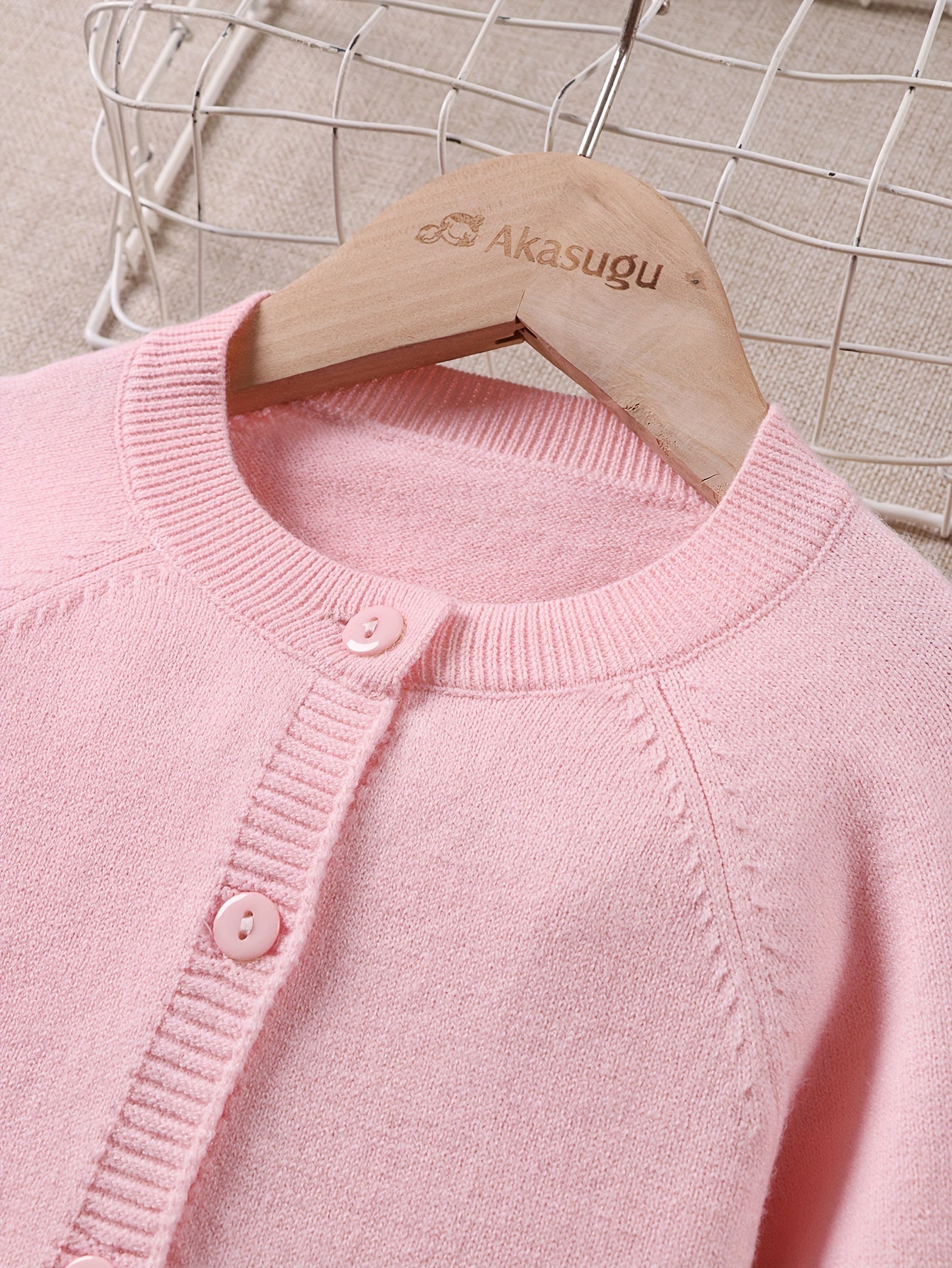 Girls' Beige Cardigan Sweater with Collar & Flower Patches - Sweet Smock Dress Style Jacket, Soft Button-Front Closure for, Parties, - Cozy Fall Winter Outerwear (Pink/Yellow/Blue/Purple) - No-Sew Applique Design