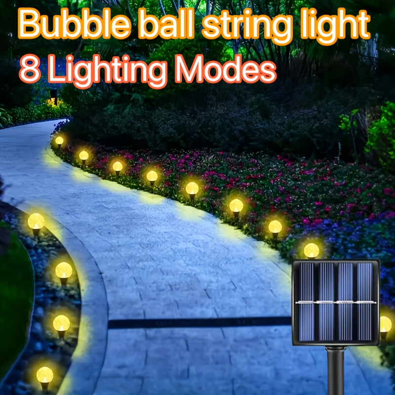 20pcs Solar Garden Lights, Outdoor Lawn Lamps with 8 Lighting Modes, Automatic On/Off, Metal Construction, Flower Theme, Push Button Control, Ideal for Christmas, Weddings, Parties, Camping, Birthday Decorations, Outdoor Deco