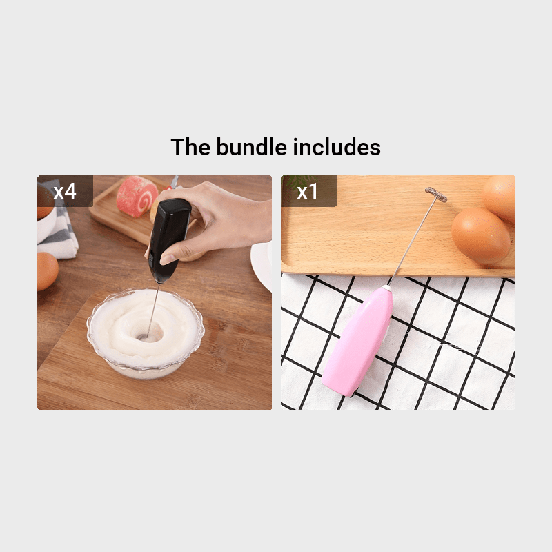 Electric Egg Beater Milk Frother for Coffee Cappiccino Creamer Agitator Kitchen Accessories  Portable Whisk Cooking Gadgets