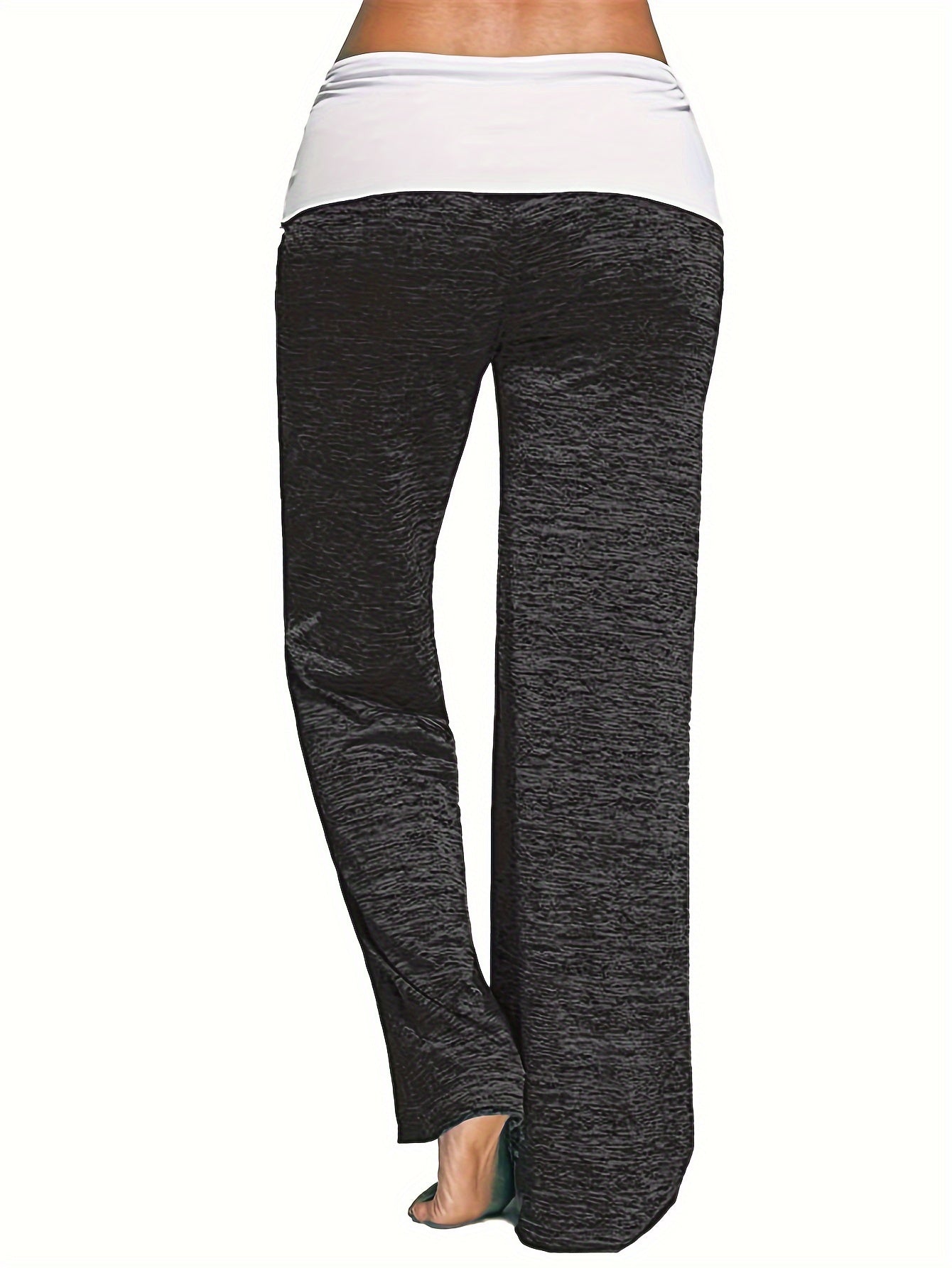Wide Leg Elastic Yoga Pants, Loose Casual Drawstring Pants, Women's Clothing