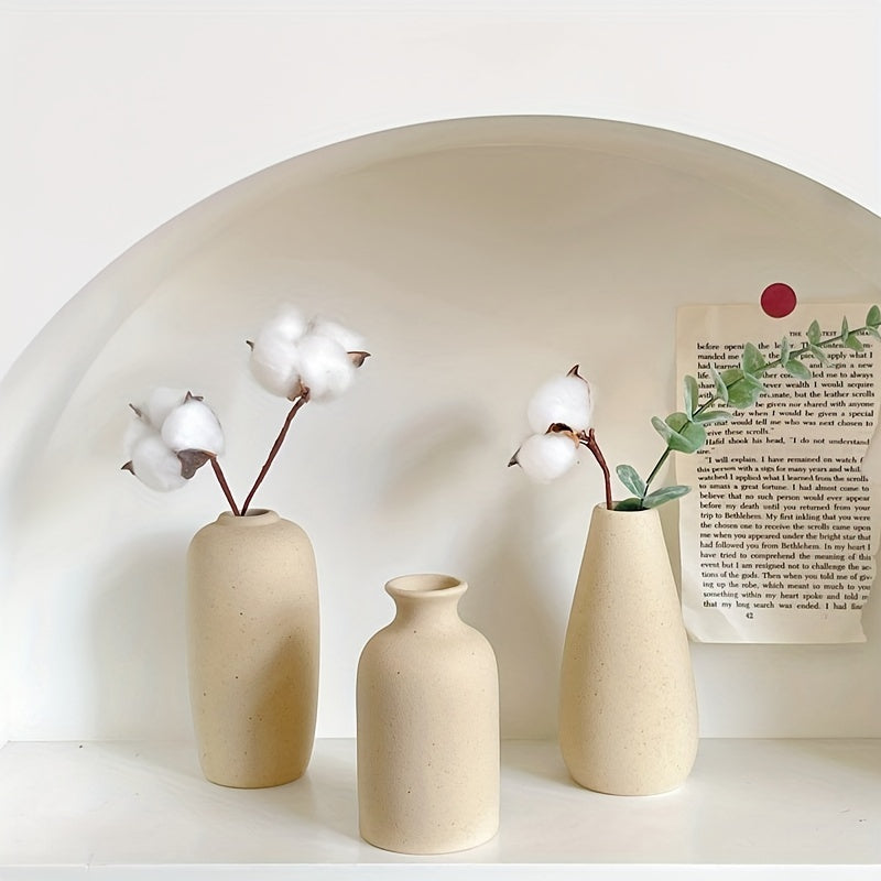 1pc Distinctive Rustic Ceramic Vase - Ideal Farmhouse Accent for Elevating Living Rooms, Mantels, Shelves & Entryways with Timeless Charm