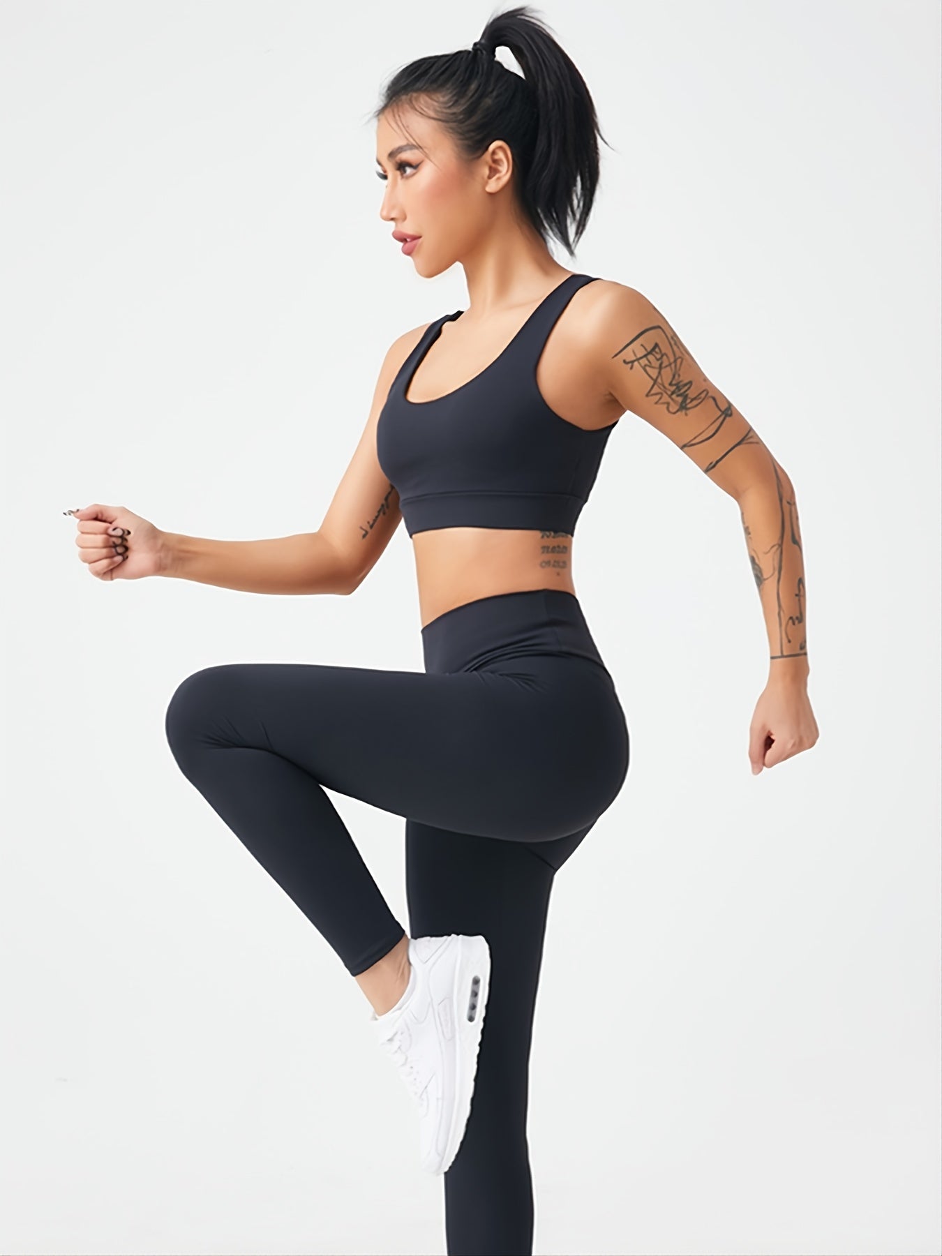 High Waist Yoga Pants with Booty Scrunch, Stretchy Fitness Leggings for Women, Activewear for Workout and Gym, Hip Lifting Benefits