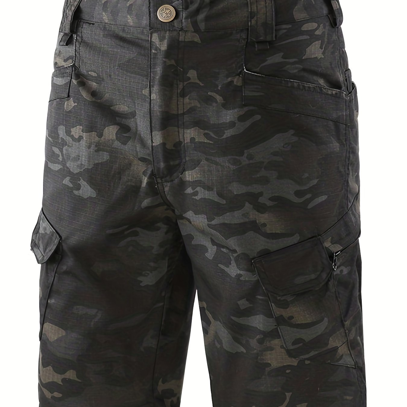 Men's Multi-Pocket Tactical Shorts Multi-Purpose Cargo Shorts Outdoor Riding Camping Fishing Hunting Hiking Track Shorts ( Larger Size Recommended)