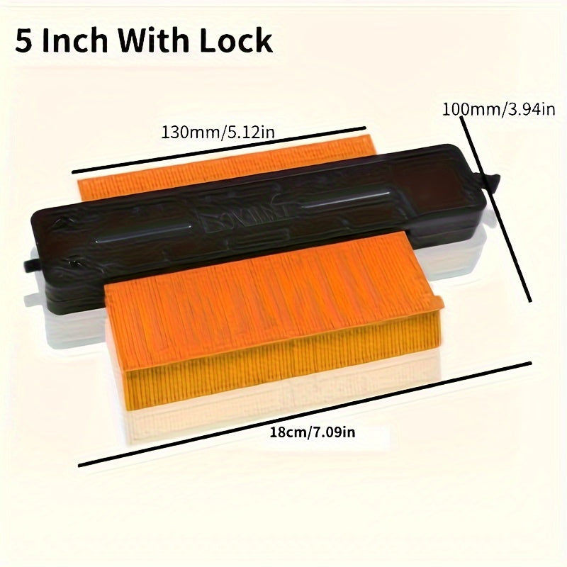 GOXAWEE Contour Gauge Profile Tool, 12.7cm/25.4cm Adjustable Lock, Precisely Copy Irregular Shape Duplicator For Flooring, Construction, Carpenter, DIY Handyman