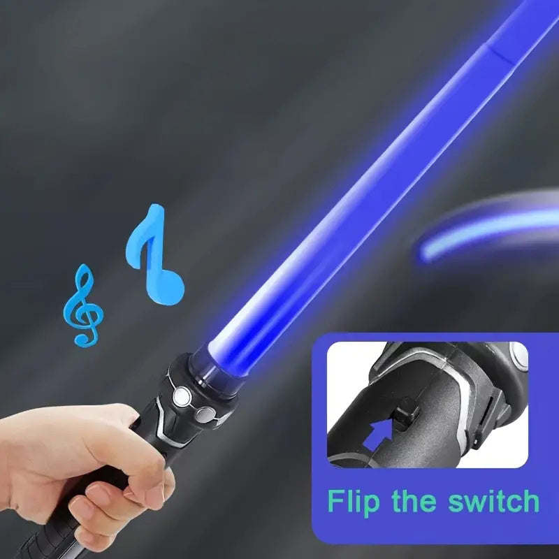 Two-in-one Long Sword Combination Laser Sword War Light Toy Transparent Sword Toy Sword Flash Stick Boys And Girls Toy Plastic Toy Band Sound Christmas, Halloween, Thanksgiving Gifts