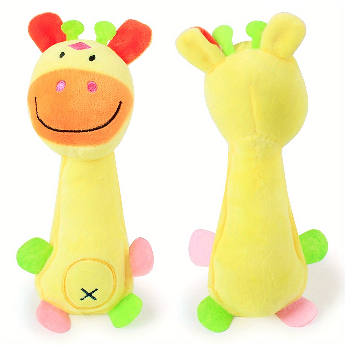 1pc Durable Squeaky Plush Toy for Dogs - Perfect for Grinding Teeth and Interactive Play with Animal Design