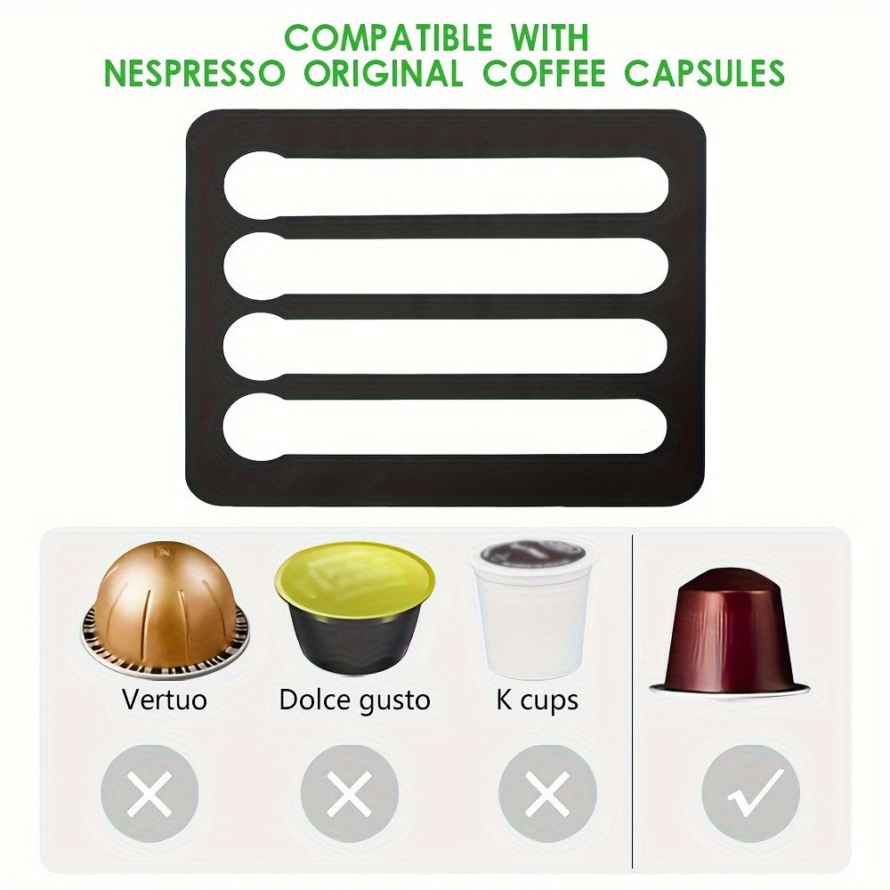 Rotary Coffee Capsule Holder Stand, Pod Tower Rack with Storage Shelves for 24/40 Capsules, Metal Construction