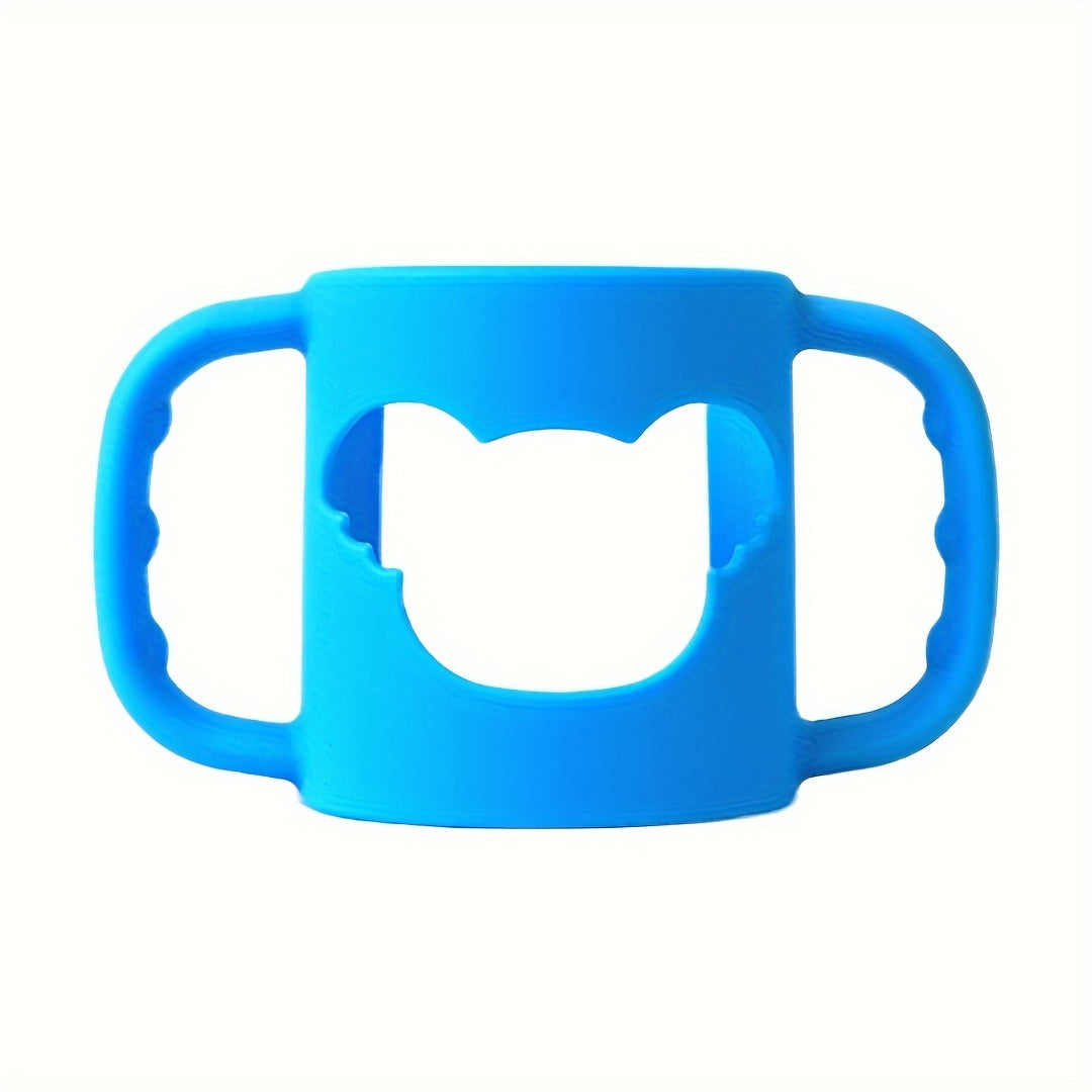 [Silicone Baby Handle] Soft Elastic Silicone Baby Bottle Handle With Cartoon Pattern | Daily Use Baby Bottle Accessories | Suitable For Most Neck Bottles