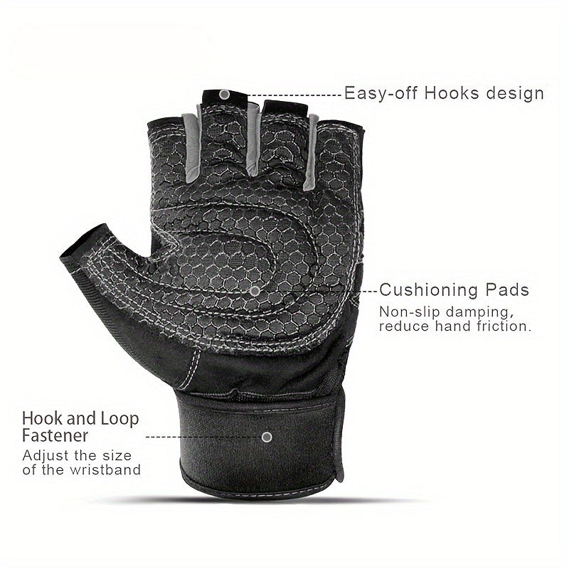 Half-finger Fitness Gloves for Men and Women, Breathable for Dumbbell Lifting, Driving, Outdoor Activities, Sun Protection, Sports, and Cycling