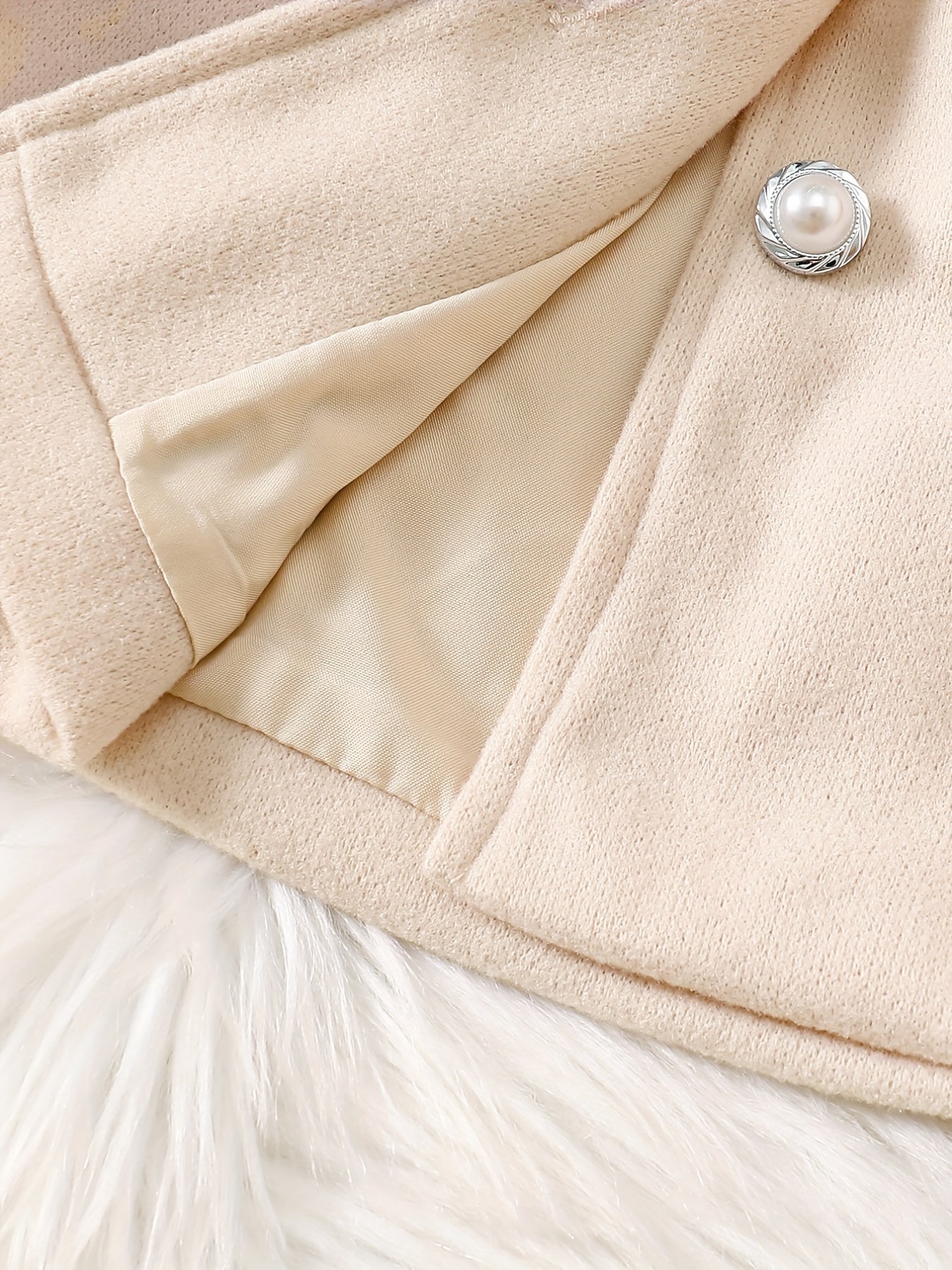 Fashionable And Versatile Coat for Baby Girls in Autumn And Winter, a Perfect Mother'S Day Gift. Adorable Plush Coat with a Bow And Collar, Designed for a Sweet Princess Look. Soft And Comfortable Outerwear to Keep Baby Warm