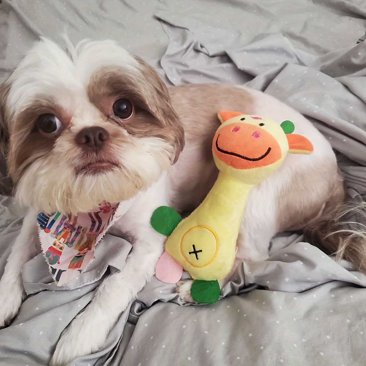 1pc Durable Squeaky Plush Toy for Dogs - Perfect for Grinding Teeth and Interactive Play with Animal Design