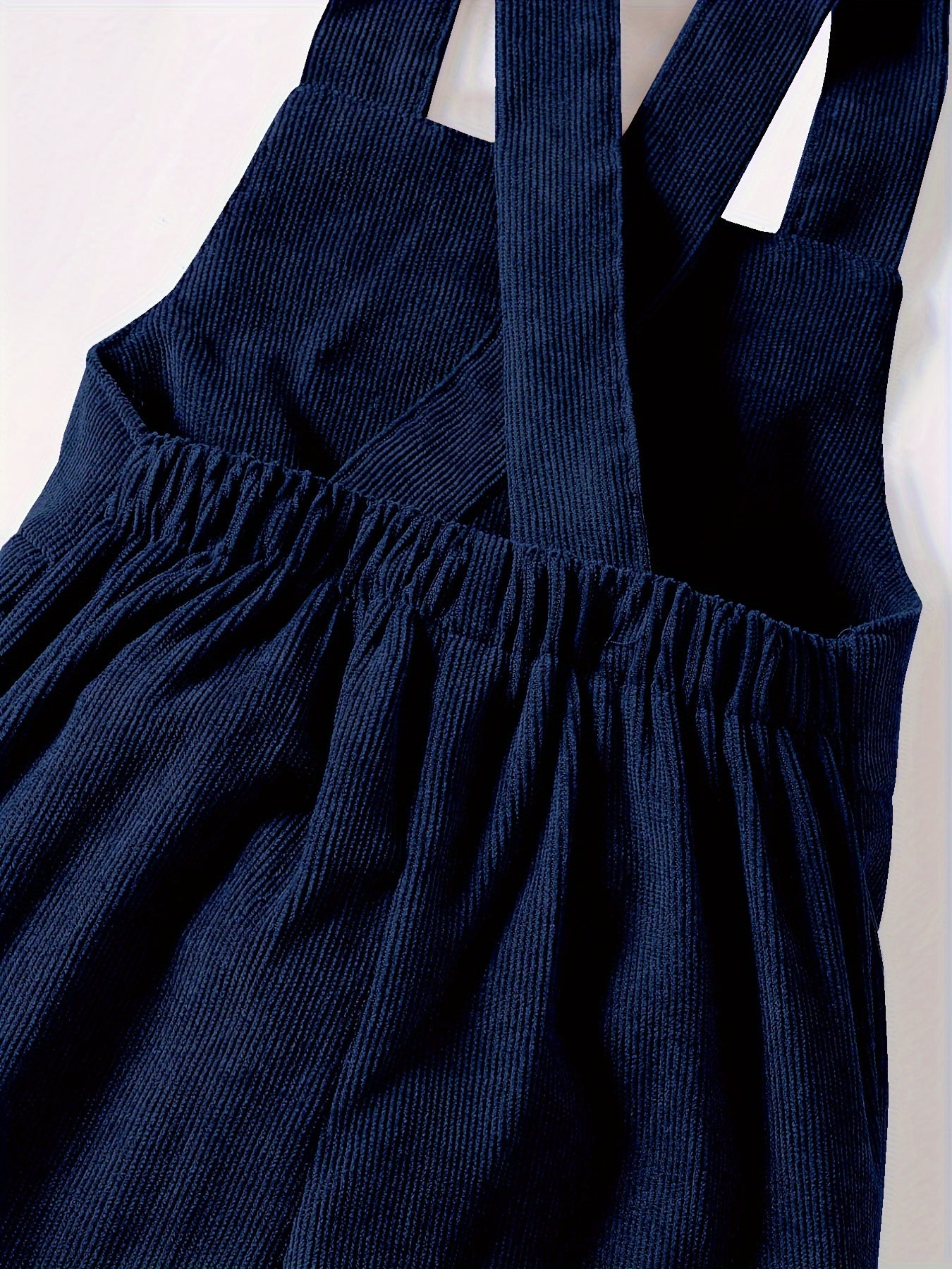 Casual Corduroy Knotted Toddler Baby Overalls, Jumpsuit With Pocket, Retro Strap Pants For Boys Girls