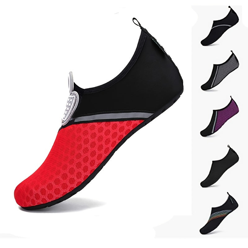 Men's Barefoot Aqua Shoes, Quick Dry Lightweight Non Slip Water Shoes For Summer Beach Creek Hiking Surfing Swimming Boating