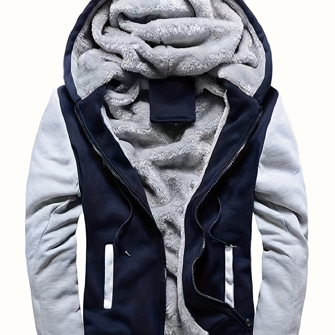 Mens Winter Insulated Zip Up Hooded Jacket - Thick & Padded for Ultimate Warmth, Stylish & Comfortable, High-Performance Best Seller - Ideal for Cold Weather