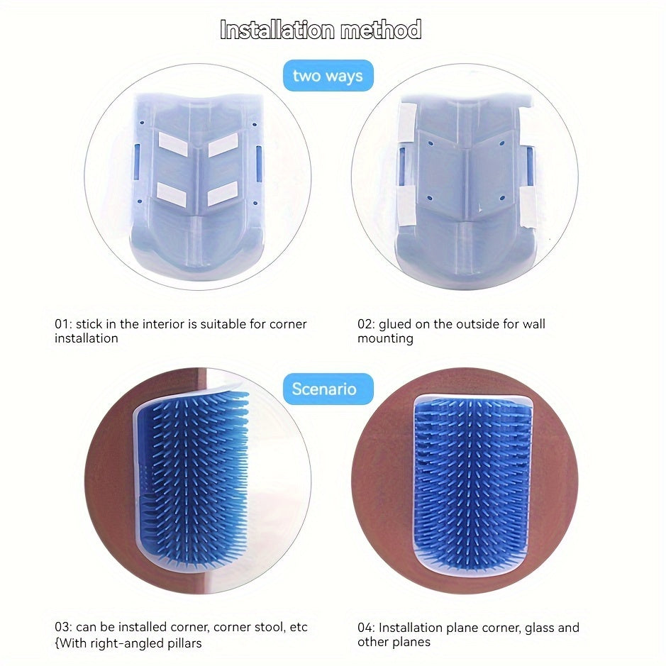 Lint Roller Cat Scratcher, Scratcher Toy Cat Wall Corner Scratching Massager With Comb For Pet Hair Removal, Massage