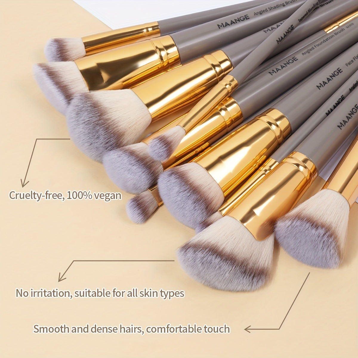 MAANGE 37pcs Makeup Tool Set with a Box, Including 25 Makeup Brushes And 12 Sponge Accessories, Perfect for Valentine'S Day And Mother'S Day Gifts, Portable for Travel.