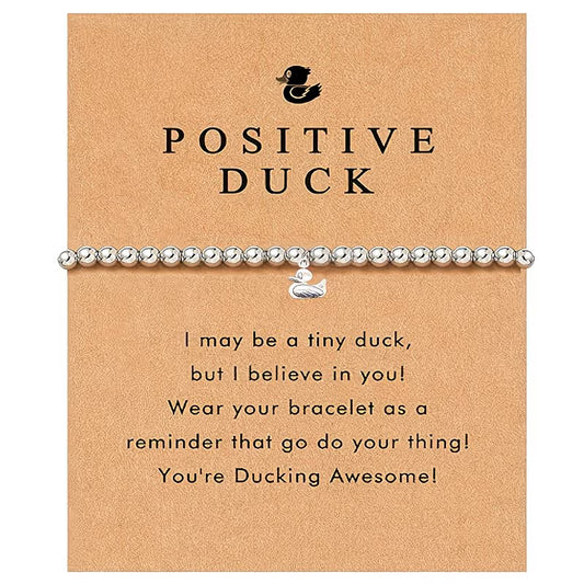 Cute Duckling Evil Eye charm bracelet