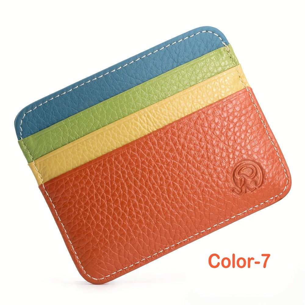 Minimalist Credit Card Holder Anti-theft Leather Wallet, Slim Front Pocket Wallet Christmas Gift