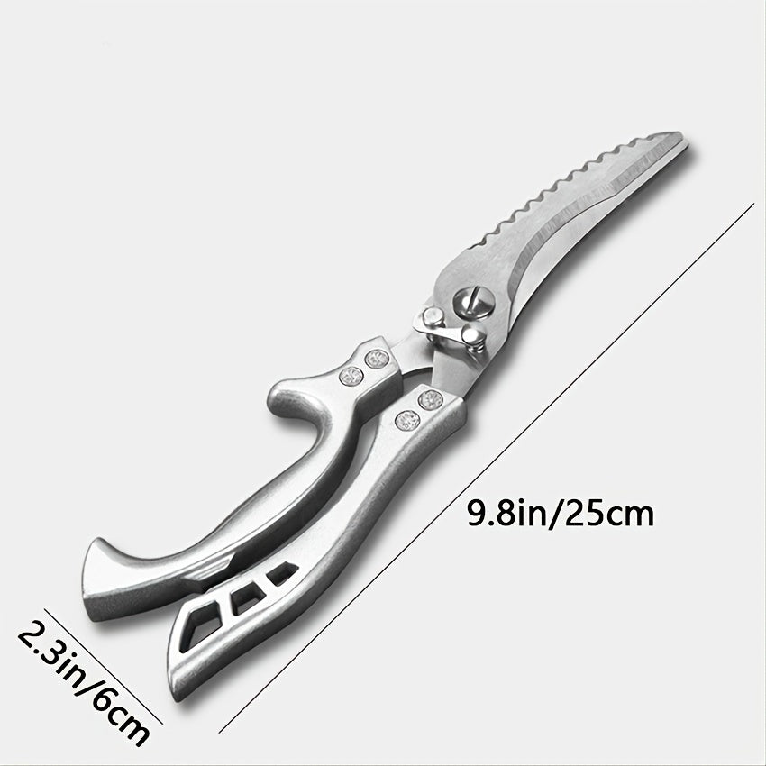 1pc Kitchen Poultry Shears, Multi-purpose Sharp Stainless Steel Kitchen Scissors, Meat And Vegetable Grill Scissors, Cooking Scissors RV Kitchen Tool