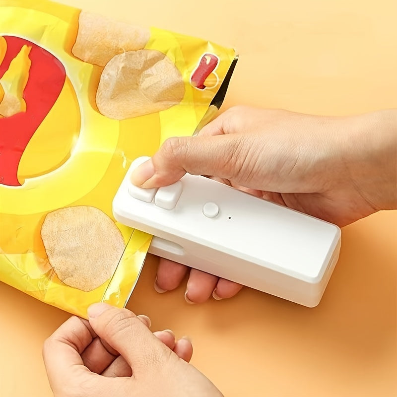Food Bag Sealer, 2 IN 1 Portable Handheld Heat Seal And Cutter, Mini Food Sealers For Storage