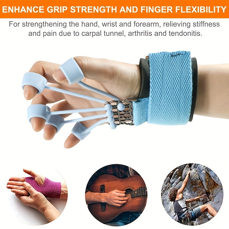 Silicone Polymer Finger Strengthener Resistance Band - Enhance Grip Strength, Improve Finger Dexterity, and Boost Hand Endurance for Men and Women - Uncharged, Portable, and Easy to Use